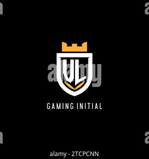 VL monogram logo initial with shield guard shape design ideas Stock ...