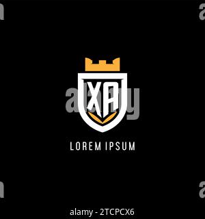 XA initial shield crown logo vector graphic Stock Vector Image & Art ...