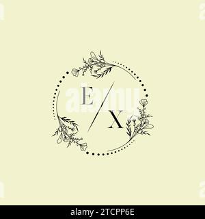 EX wedding initial logo letters in high quality professional design that will print well across any print media Stock Vector