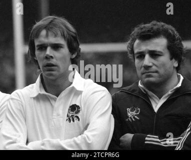 File photo dated 29-01-1982 of Paul Rendall (right). The England prop made 28 appearances for his country and played at two World Cups. Issue date: Thursday December 14, 2023. Stock Photo