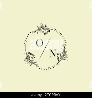ON wedding initial logo letters in high quality professional design that will print well across any print media Stock Vector