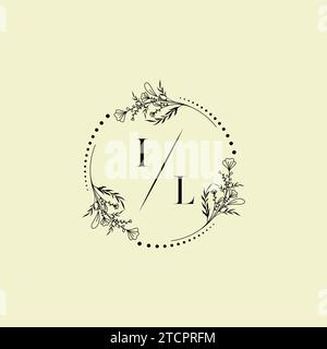 IL wedding initial logo letters in high quality professional design that will print well across any print media Stock Vector