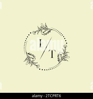 IT wedding initial logo letters in high quality professional design that will print well across any print media Stock Vector