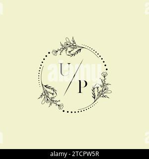 UP wedding initial logo letters in high quality professional design that will print well across any print media Stock Vector