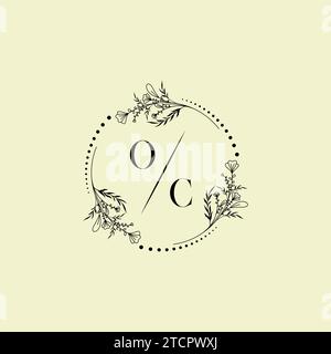 OC wedding initial logo letters in high quality professional design that will print well across any print media Stock Vector
