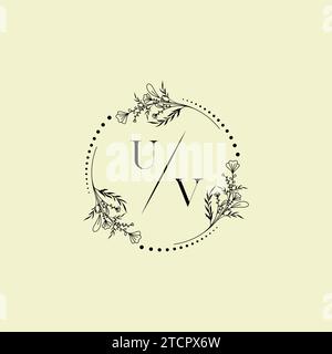 UV wedding initial logo letters in high quality professional design that will print well across any print media Stock Vector