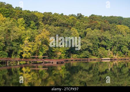 Lake Vesuvius Recreation Area at Wayne National Forest in Ohio Stock Photo