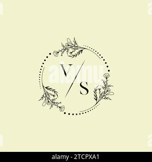 VS wedding initial logo letters in high quality professional design that will print well across any print media Stock Vector