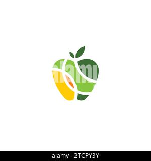 Apple Abstract Simple Design Logo. Fruit Icon Stock Vector