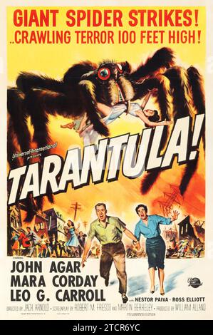 Tarantula (Universal International, 1955) Giant Spider Strikes - sci-fi, terror, horror - film poster - John Agar, Mara Corday, Leo G Carroll Stock Photo