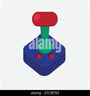 Illustration vector design of joystick for arcade machine Stock Vector
