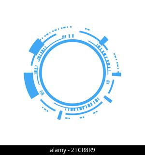 HUD virtual circle technology background. Abstract Digital Circle Technology UI Futuristic Stock Vector