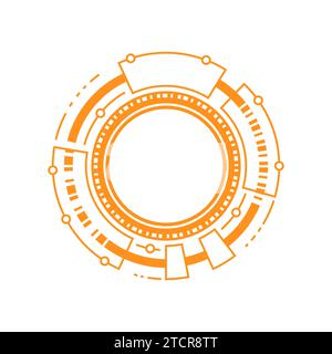 HUD virtual circle technology background. Abstract Digital Circle Technology UI Futuristic Stock Vector
