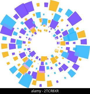 Abstract geometric colorful circular background element. Circular frame background Stock Vector