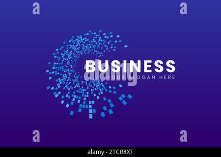 Business technology logo design template. High-tech logo isolated on letter C Stock Vector