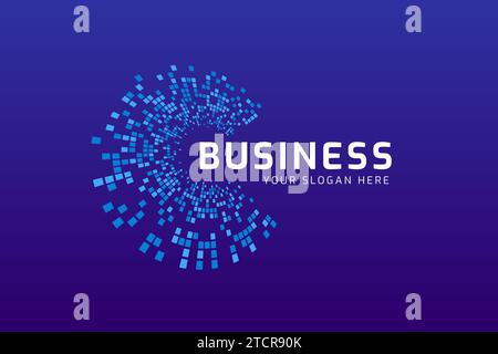 Business technology logo design template. High-tech logo isolated on letter C Stock Vector