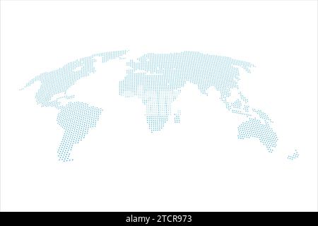 digital dotted world map vector background design illustration Stock Vector