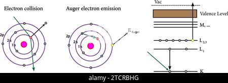 Illustration of the Auger-process.Vector illustration. Stock Vector
