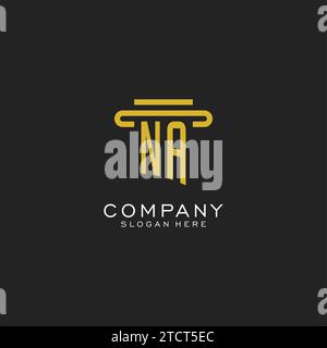 NA initial logo with simple pillar style design vector graphic Stock Vector
