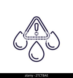high cholesterol icon, line vector Stock Vector