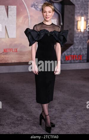 HOLLYWOOD, CA - DECEMBER 13: Rhian Rees at the LA Premiere of NETFLIX ...