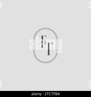 FT initial monogram logo design with pentagon shape style design ideas ...