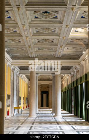 Portoferraio, Italy - 14 November, 2023: interior view of the entrance hall and foyer of Villa San Martino on Elba Island Stock Photo