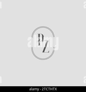 PZ monogram initials logo design with shield icon template Stock Vector ...