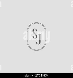 SJ initial wedding monogram logo design Stock Vector Image & Art - Alamy