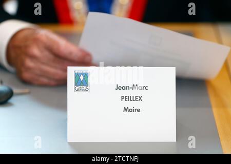 Jean)Marc Peillex maire de Saint-Gervais.  Saint Gervais. France. Stock Photo