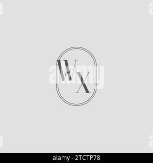 WX initial wedding monogram logo design Stock Vector Image & Art - Alamy