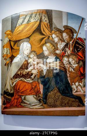 The Virgin and Child with two Angels by Bernardino Fungai - Sienna 1460 ...