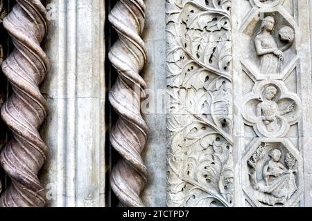 Galleria Nazionale dell’Umbria, Perugia, Umbria, Italy. Reliefs Stock Photo