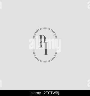 PI monogram initials logo design with shield icon template Stock Vector ...