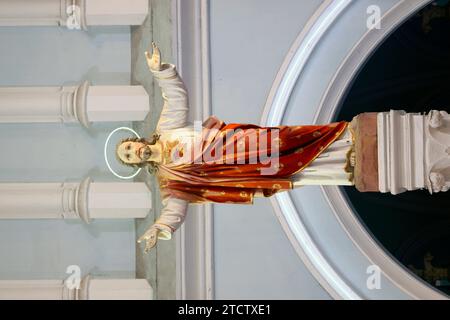 Huyen Si Church. Jesus sacred heart statue. Ho Chi Minh city. Vietnam. Stock Photo