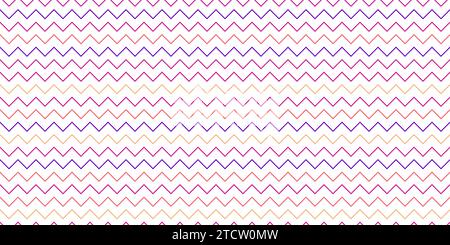Chevron seamless pattern. Zigzag fashion design. Zigzag seamless vector texture. Colorful zigzag geometric ornament. Stock Vector