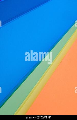 Colored paper in bright tones and fanned out Stock Photo