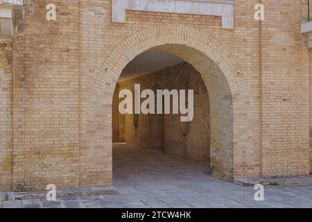 Brick Arches in Corfu's Old Fortress Stock Photo