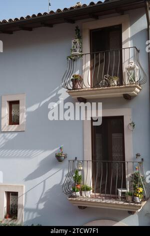Celano, historic town in province of L Aquila, Abruzzo, Italy Stock Photo