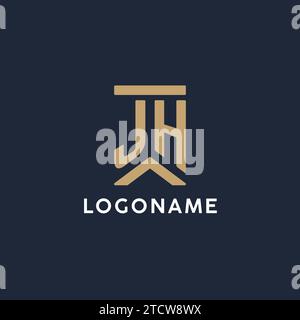 JH initial inspiration logo design esport and gaming clan ideas Stock ...