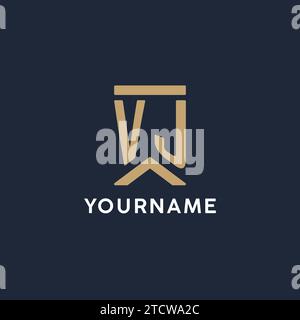 VJ initial monogram logo design for law firm company Stock Vector Image ...
