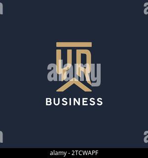 YR initial monogram logo design with square shape design inspiration ...