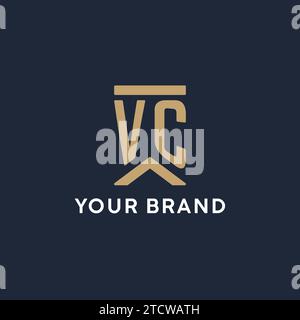 VC initial monogram logo design for law firm company Stock Vector Image ...