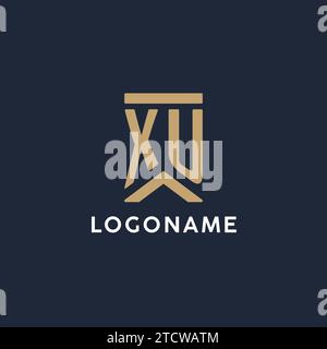 XU initial monogram logo design for law firm company Stock Vector Image ...