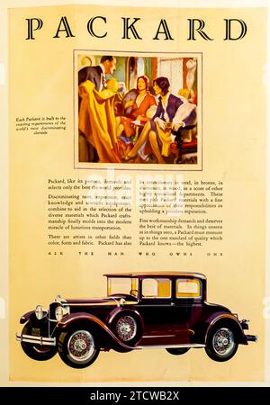 1928 Packard car ad Stock Photo