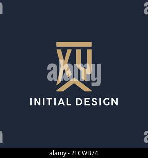 XY initial monogram logo design for law firm company Stock Vector Image ...