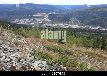 Views of the goldrush fields at Dawson City Stock Photo