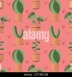 Indoor plant icons Pattern background Vector Stock Vector Image & Art ...