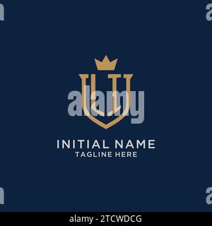 Initial Li Shield And Crown Logo Style Vector Graphic Stock Vector Image Art Alamy