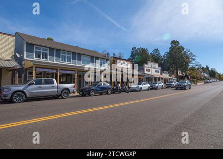 View along Main Street in Julian, California, USA. Stock Photo